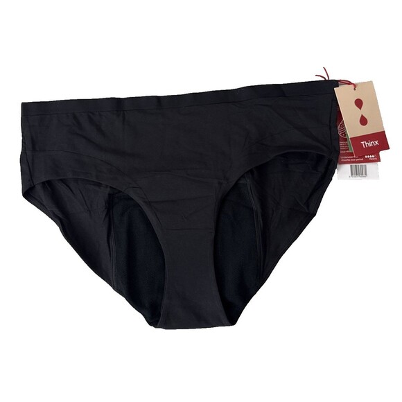 Thinx Brief Period Underwear Black Women's Size 3X NWT Monthly Flow Aunt Flo - Picture 1 of 14